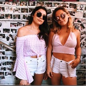 ❗️SOLD on Mercari ❗️NWOT LF Gingham halter